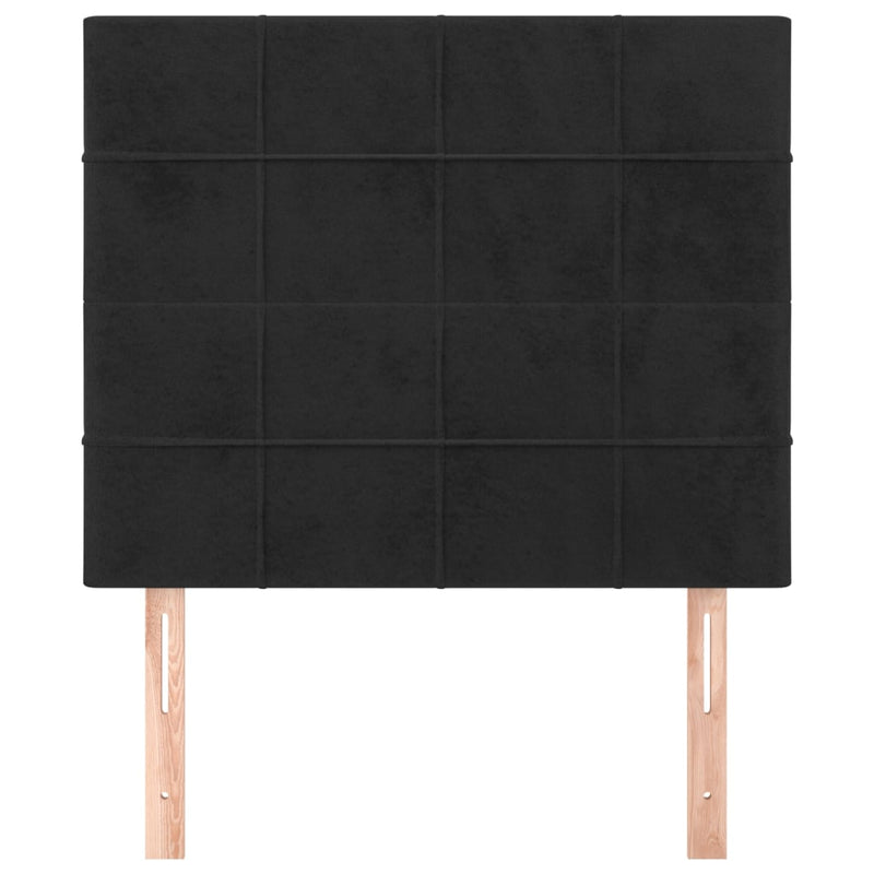vidaXL 2 db fekete bársony fejtámla 80 x 5 x 78/88 cm