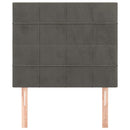 vidaXL sötétszürke bársony fejtámla 90x5x118/128 cm