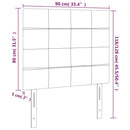 vidaXL sötétszürke bársony fejtámla 90x5x118/128 cm