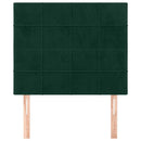 vidaXL sötétzöld bársony fejtámla 100 x 5 x 118/128 cm