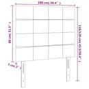 vidaXL sötétzöld bársony fejtámla 100 x 5 x 118/128 cm