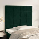 vidaXL sötétzöld bársony fejtámla 100 x 5 x 118/128 cm