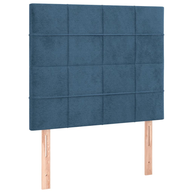 vidaXL sötétkék bársony fejtámla 100x5x78/88 cm
