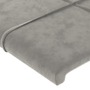 vidaXL 4 db világosszürke bársony fejtámla 72 x 5 x 78/88 cm