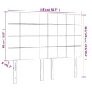 vidaXL 4 db világosszürke bársony fejtámla 72 x 5 x 78/88 cm