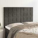 vidaXL sötétszürke bársony fejtámla 144x5x118/128 cm