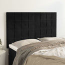 vidaXL fekete bársony fejtámla 144x5x118/128 cm