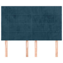 vidaXL sötétkék bársony fejtámla 144x5x118/128 cm