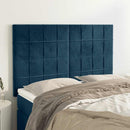 vidaXL sötétkék bársony fejtámla 144x5x118/128 cm