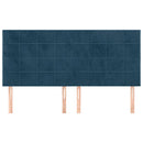 vidaXL sötétkék bársony fejtámla 160x5x118/128 cm