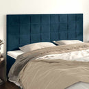 vidaXL sötétkék bársony fejtámla 160x5x118/128 cm