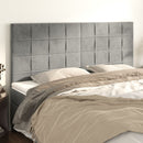 vidaXL 4 db világosszürke bársony fejtámla 90x5x78/88 cm