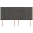vidaXL sötétszürke bársony fejtámla 180x5x118/128 cm