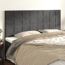 vidaXL sötétszürke bársony fejtámla 180x5x118/128 cm