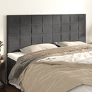 vidaXL sötétszürke bársony fejtámla 200 x 5 x 118/128 cm