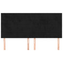 vidaXL fekete bársony fejtámla 200 x 5 x 118/128 cm