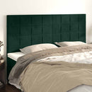 vidaXL sötétzöld bársony fejtámla 200 x 5 x 118/128 cm
