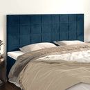vidaXL sötétkék bársony fejtámla 200 x 5 x 118/128 cm