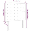 vidaXL 2 db fekete műbőr fejtámla 80 x 5 x 78/88 cm