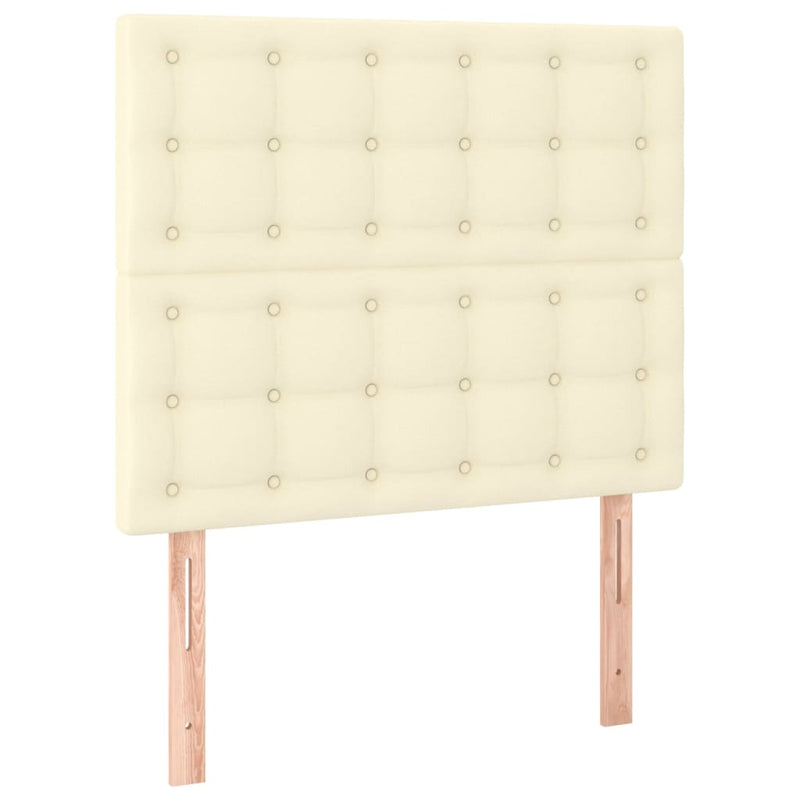 vidaXL 2 db krémszínű műbőr fejtámla 80 x 5 x 78/88 cm