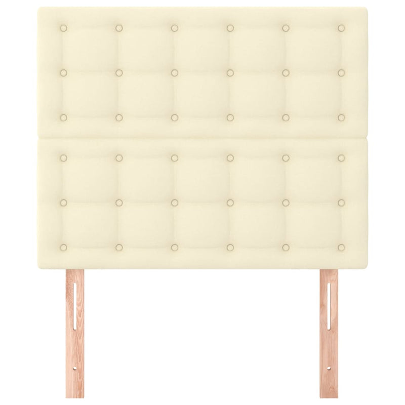 vidaXL 2 db krémszínű műbőr fejtámla 80 x 5 x 78/88 cm