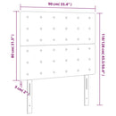 vidaXL 2 db fekete műbőr fejtámla 90x5x78/88 cm