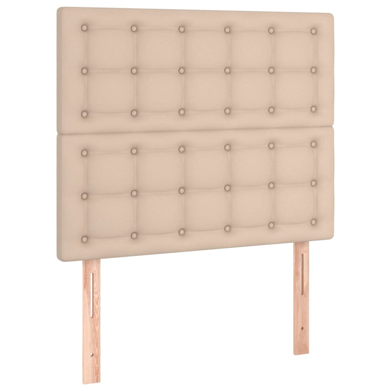 vidaXL 2 db cappuccino színű műbőr fejtámla 90 x 5 x 78/88 cm