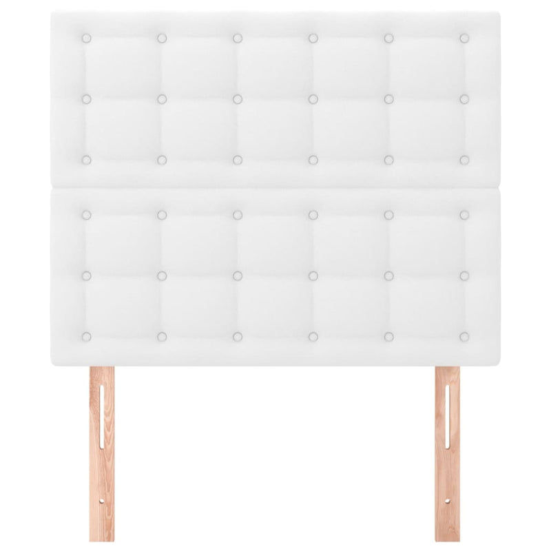 vidaXL 2 db fehér műbőr fejtámla 100x5x78/88 cm