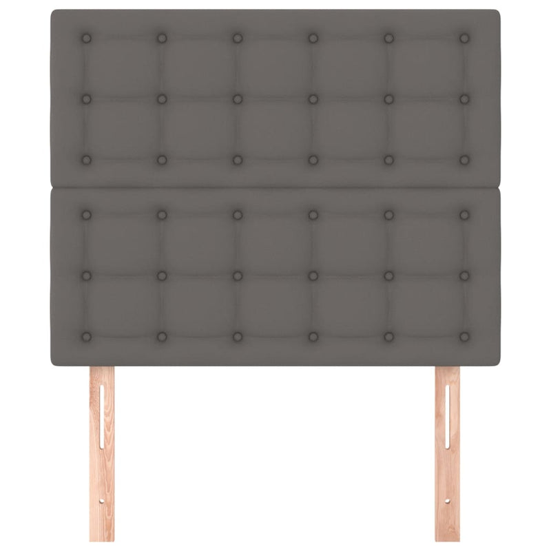 vidaXL 2 db szürke műbőr fejtámla 100x5x78/88 cm