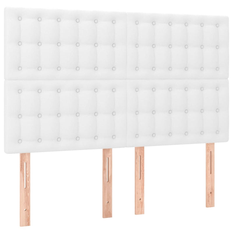 vidaXL 4 db fehér műbőr fejtámla 72 x 5 x 78/88 cm