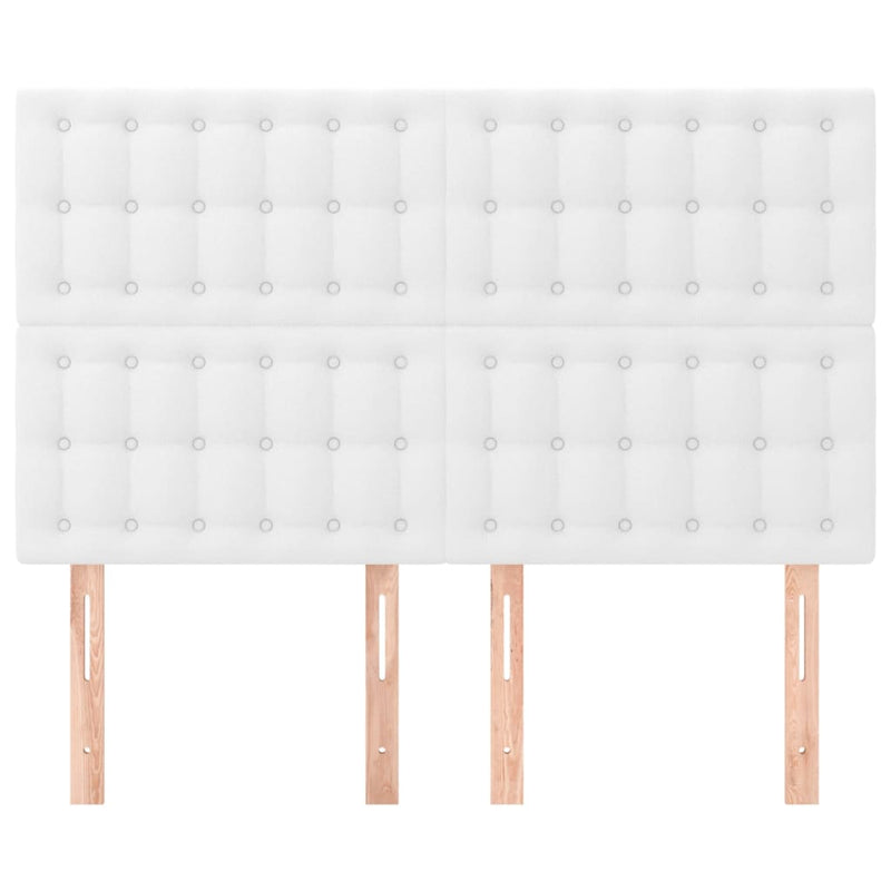 vidaXL 4 db fehér műbőr fejtámla 72 x 5 x 78/88 cm