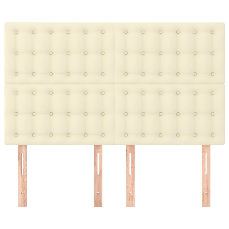 vidaXL 4 db krémszínű műbőr fejtámla 72 x 5 x 78/88 cm
