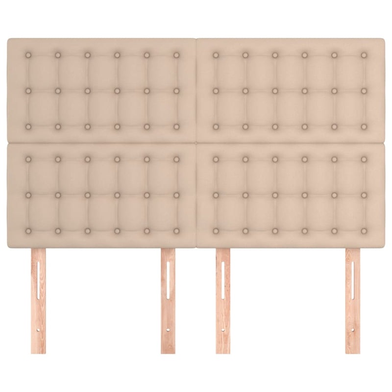 vidaXL 4 db cappuccino színű műbőr fejtámla 72 x 5 x 78/88 cm