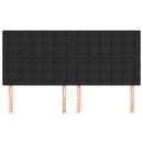 vidaXL 4 db fekete műbőr fejtámla 80 x 5 x 78/88 cm