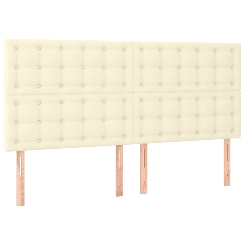 vidaXL 4 db krémszínű műbőr fejtámla 80 x 5 x 78/88 cm