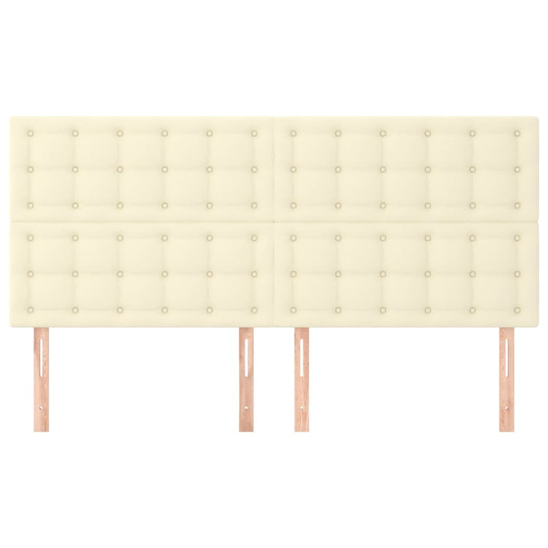 vidaXL 4 db krémszínű műbőr fejtámla 80 x 5 x 78/88 cm