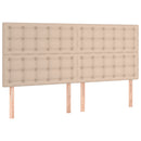 vidaXL műbőr fejtámla cappuccino színben 160x5x118/128 cm