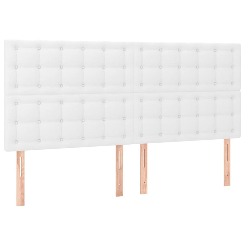 vidaXL 4 db fehér műbőr fejtámla 90x5x78/88 cm