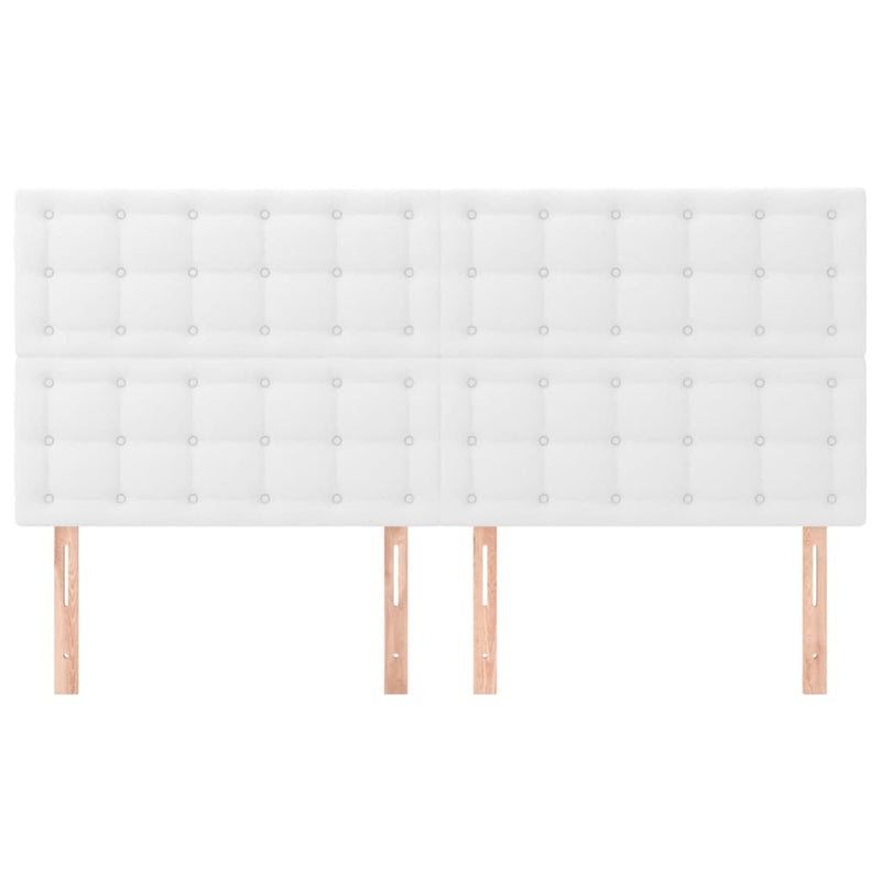 vidaXL 4 db fehér műbőr fejtámla 90x5x78/88 cm