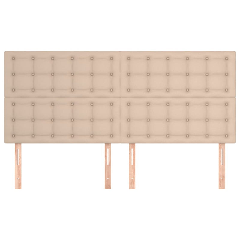 vidaXL 4 db cappuccino színű műbőr fejtámla 90 x 5 x 78/88 cm