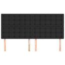 vidaXL fekete műbőr fejtámla 200 x 5 x 118/128 cm