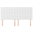 vidaXL fehér műbőr fejtámla 200 x 5 x 118/128 cm