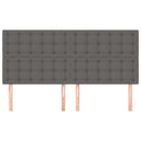vidaXL szürke műbőr fejtámla 200 x 5 x 118/128 cm