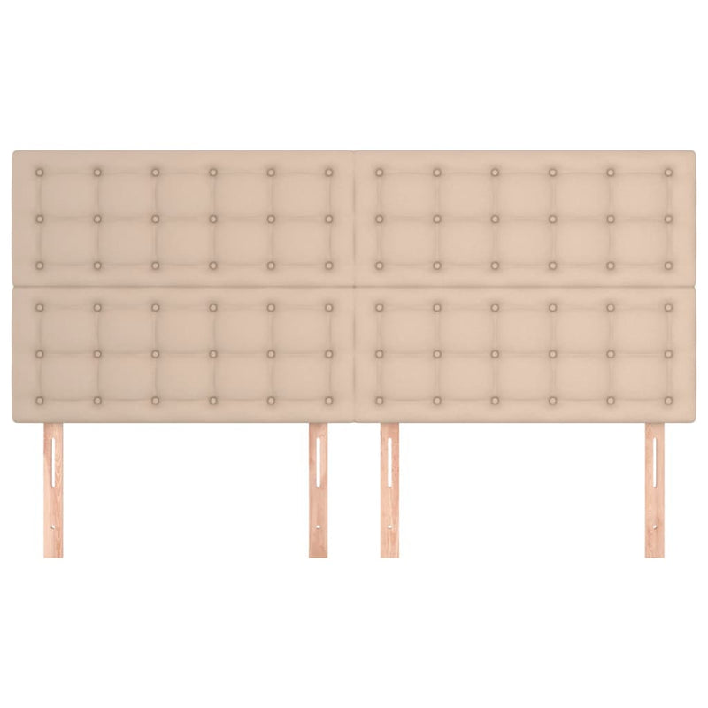 vidaXL 4 db cappuccino színű műbőr fejtámla 100 x 5 x 78/88 cm