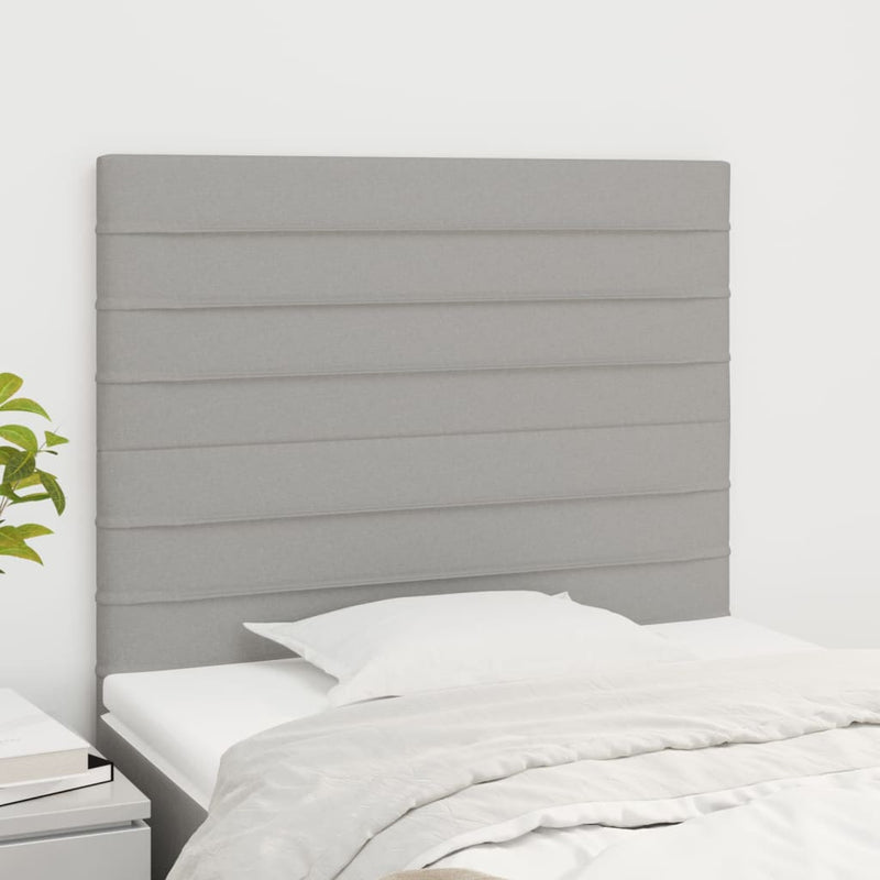 vidaXL 2 db világosszürke szövet fejtámla 80 x 5 x 78/88 cm