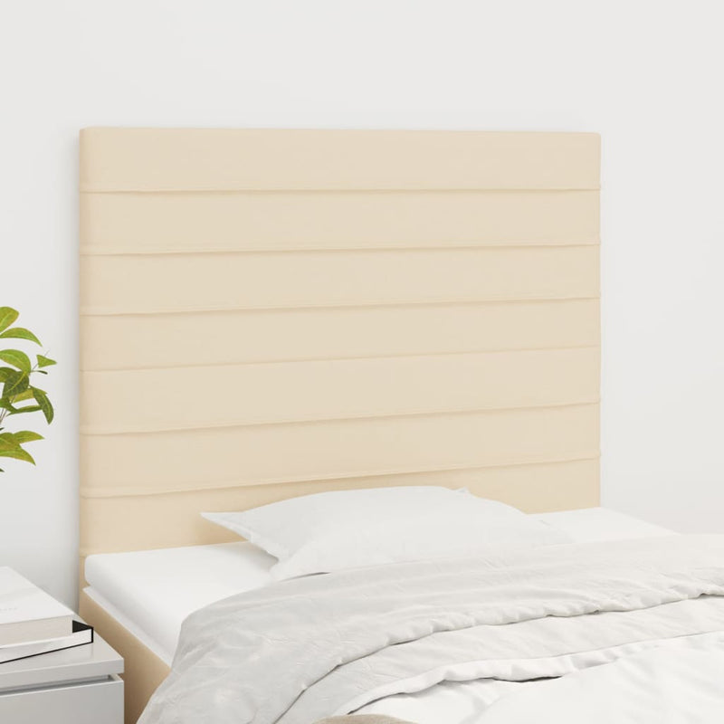 vidaXL 2 db krémszínű szövet fejtámla 80 x 5 x 78/88 cm