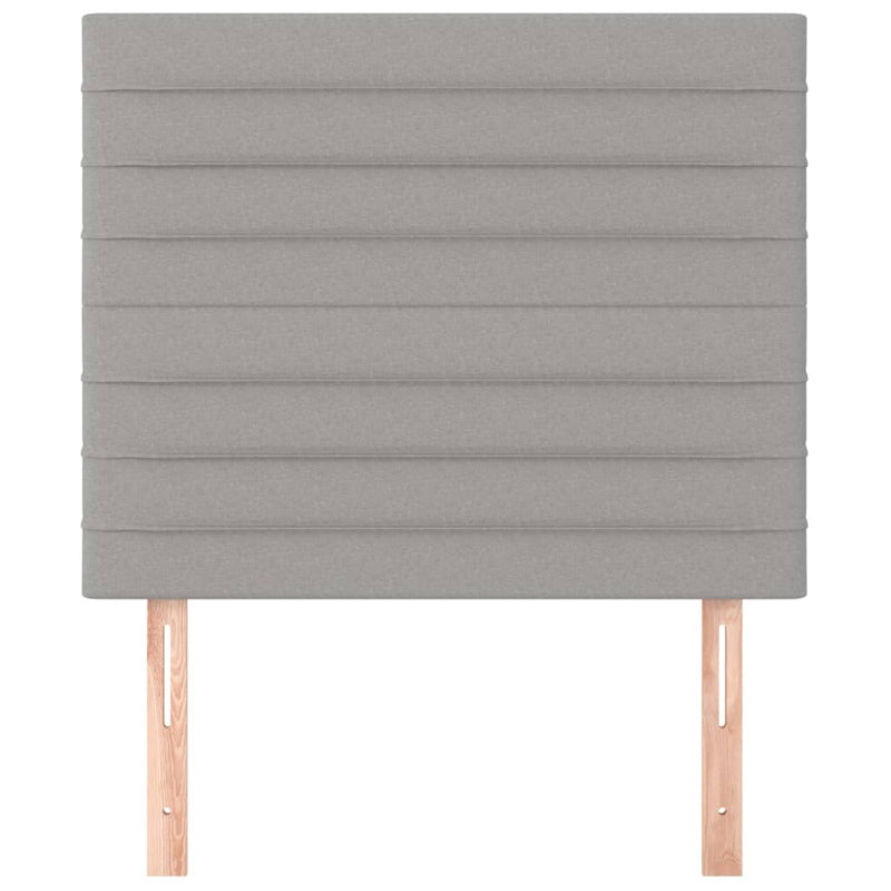 vidaXL 2 db világosszürke szövet fejtámla 90x5x78/88 cm