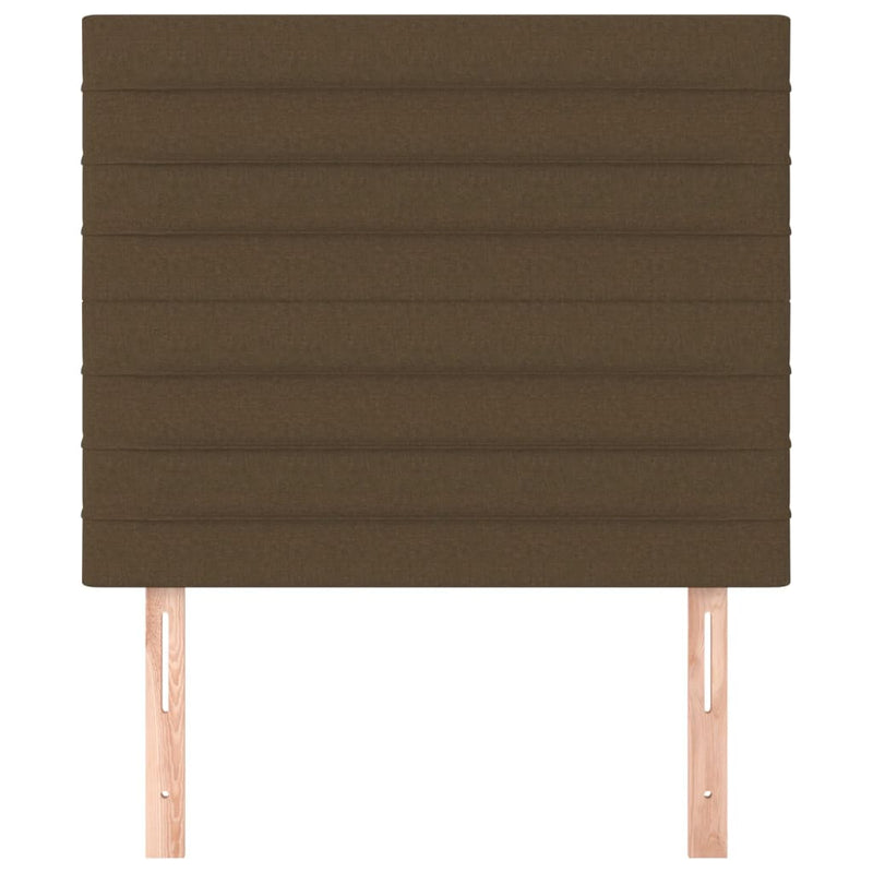 vidaXL 2 db sötétbarna szövet fejtámla 90x5x78/88 cm