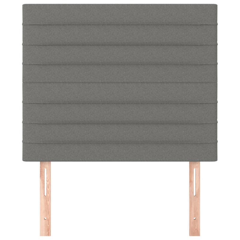 vidaXL 2 db sötétszürke szövet fejtámla 100x5x78/88 cm