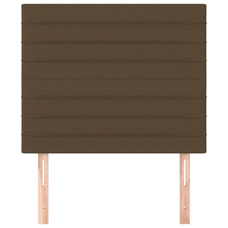 vidaXL 2 db sötétbarna szövet fejtámla 100x5x78/88 cm
